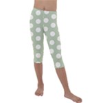 Polk Dots Seamless Pattern Kids  Lightweight Velour Capri Leggings 