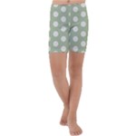 Polk Dots Seamless Pattern Kids  Lightweight Velour Capri Yoga Leggings