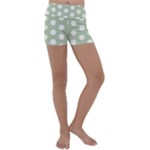 Polk Dots Seamless Pattern Kids  Lightweight Velour Yoga Shorts