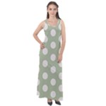 Polk Dots Seamless Pattern Sleeveless Velour Maxi Dress