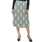 Polk Dots Seamless Pattern Classic Velour Midi Skirt 