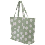 Polk Dots Seamless Pattern Zip Up Canvas Bag