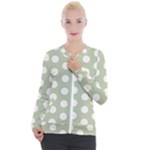 Polk Dots Seamless Pattern Casual Zip Up Jacket