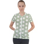 Polk Dots Seamless Pattern Short Sleeve Zip Up Jacket