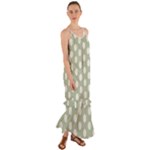 Polk Dots Seamless Pattern Cami Maxi Ruffle Chiffon Dress