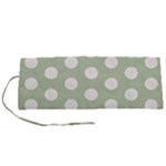 Polk Dots Seamless Pattern Roll Up Canvas Pencil Holder (S)