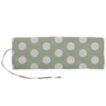 Polk Dots Seamless Pattern Roll Up Canvas Pencil Holder (M)