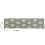 Polk Dots Seamless Pattern Roll Up Canvas Pencil Holder (L)