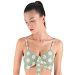 Polk Dots Seamless Pattern Woven Tie Front Bralet