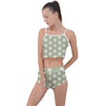 Polk Dots Seamless Pattern Summer Cropped Co-Ord Set