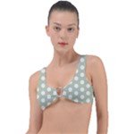 Polk Dots Seamless Pattern Ring Detail Bikini Top