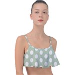 Polk Dots Seamless Pattern Frill Bikini Top