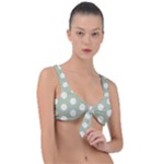 Polk Dots Seamless Pattern Front Tie Bikini Top