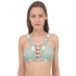 Polk Dots Seamless Pattern Cage Up Bikini Top