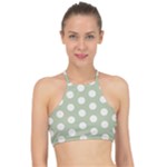 Polk Dots Seamless Pattern Halter Bikini Top