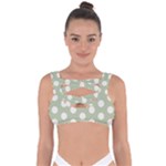 Polk Dots Seamless Pattern Bandaged Up Bikini Top