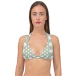 Polk Dots Seamless Pattern Double Strap Halter Bikini Top