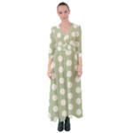 Polk Dots Seamless Pattern Button Up Maxi Dress