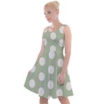 Polk Dots Seamless Pattern Knee Length Skater Dress