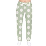 Polk Dots Seamless Pattern Women Velvet Drawstring Pants