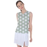 Polk Dots Seamless Pattern Women s Sleeveless Sports Top