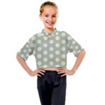 Polk Dots Seamless Pattern Kids Mock Neck T-Shirt