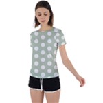 Polk Dots Seamless Pattern Back Circle Cutout Sports T-Shirt