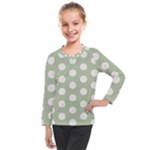 Polk Dots Seamless Pattern Kids  Long Mesh T-Shirt