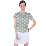 Polk Dots Seamless Pattern Women s Sports Top