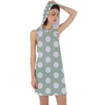 Polk Dots Seamless Pattern Racer Back Hoodie Dress