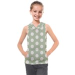 Polk Dots Seamless Pattern Kids  Sleeveless Hoodie