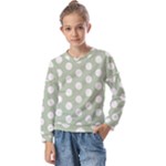 Polk Dots Seamless Pattern Kids  Long Sleeve T-Shirt with Frill 