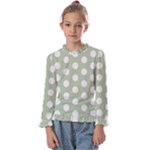 Polk Dots Seamless Pattern Kids  Frill Detail T-Shirt