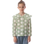 Polk Dots Seamless Pattern Kids  Peter Pan Collar Blouse