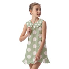 Kids  Pilgrim Collar Ruffle Hem Dress 