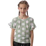 Polk Dots Seamless Pattern Kids  Cut Out Flutter Sleeves