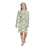 Polk Dots Seamless Pattern Kids  Long Sleeve Velvet Lounge Robe