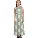 Polk Dots Seamless Pattern Kids  Satin Sleeveless Maxi Dress