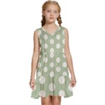 Polk Dots Seamless Pattern Kids  Sleeveless Tiered Mini Dress