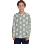 Polk Dots Seamless Pattern Kids  Crewneck Sweatshirt