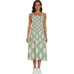 Polk Dots Seamless Pattern Sleeveless Shoulder Straps Boho Dress