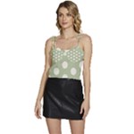 Polk Dots Seamless Pattern Flowy Camisole Tie Up Top