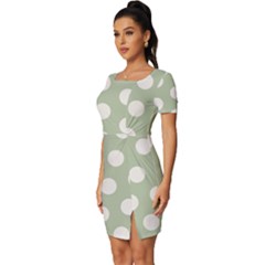 Fitted Knot Split End Bodycon Dress 