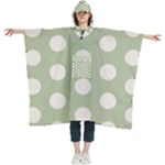 Polk Dots Seamless Pattern Women s Hooded Rain Ponchos