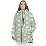 Polk Dots Seamless Pattern Women s Multi Pockets Zip Ski and Snowboard Waterproof Breathable Jacket