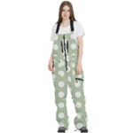 Polk Dots Seamless Pattern Women s Front Zip Ski And Snowboard Bib Pants