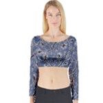 Nature Charm Drawing  Long Sleeve Crop Top