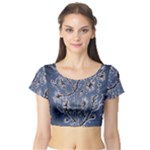 Nature Charm Drawing  Short Sleeve Crop Top