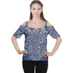 Nature Charm Drawing  Cutout Shoulder T-Shirt