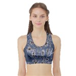 Nature Charm Drawing  Sports Bra with Border